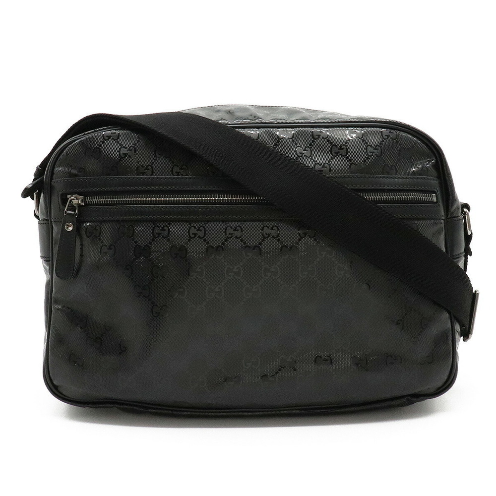 Gucci GG Imprime Messenger Crossbody Leather Black
